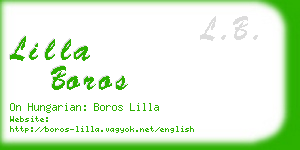 lilla boros business card